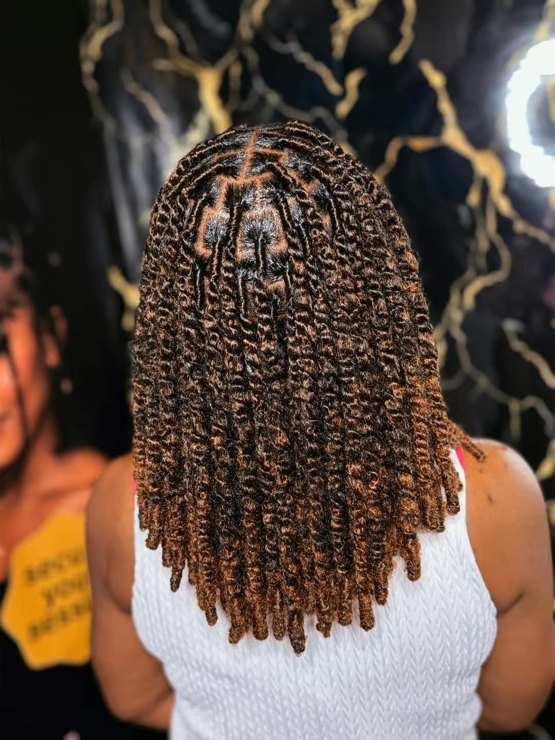 Coco Twists — a stylish, lightweight protective style with a soft, natural look. Perfect for a chic, effortless vibe while keeping your hair protected.